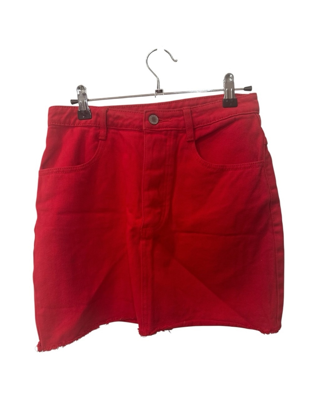 Brandy Melville (John Galt) Red Denim Mini Skirt size M